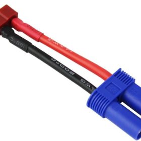 Male Deans T-Plug to Female EC5 Connector Adapter with 14awg 1.96inch Wire for Brushless LiPO Battery
