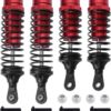 Hobbypark 4PCS Aluminum Front & Rear Shocks Absorber Assembled for 1/10 Traxxas Slash 4×4 4WD 2WD Rustler Stampede Upgrades Option Parts