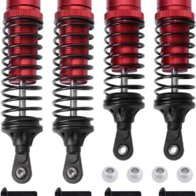 Hobbypark 4PCS Aluminum Front & Rear Shocks Absorber Assembled for 1/10 Traxxas Slash 4×4 4WD 2WD Rustler Stampede Upgrades Option Parts