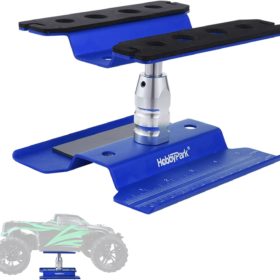 Hobbypark Aluminum Alloy RC Car Work Stand Repair Workstation 360 Degree Rotation Lift Or Lower for 1/8 1/10 1/12 Scale Cars Trucks Buggies