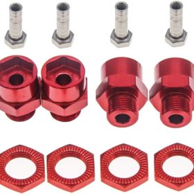 4-Pack 12mm to 17mm Wheel Hex Hub Adapter Extension Conversion for 1/10 RC Car and Upgrade 1/8 Tires