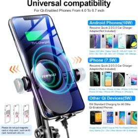 TOPGO Cup Holder Phone Mount Wireless Charger