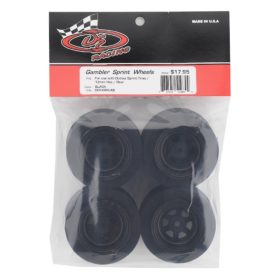 DE Racing Gambler Rear Sprint Wheels (AE/TLR) (Black) w/12mm Hex
