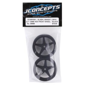 JConcepts Starfish Street Eliminator 2.2″ Front Drag Racing Wheels (Black) (2) w/12mm Hex
