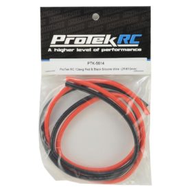 ProTek RC 12AWG Red & Black Silicone Wire (2ft/610mm)