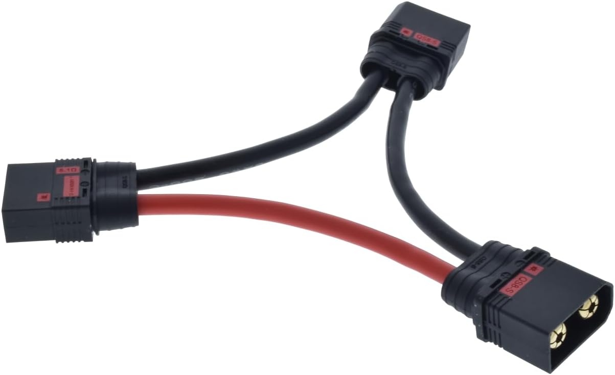 BackBayRC: QS8 / QS8-S Series Adapter - 10CM 8awg Wire - Double Voltage