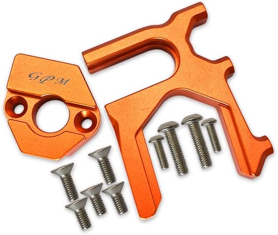 GPM ARRMA-1/8 6S BLX KRATON/Outcast/Notorious/Typhon/Talion,1/7 Infraction Limitless Aluminum Center Differential (Rear) + Motor Mount -11PC Set (Orange)