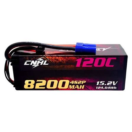 CNHL 4S Lipo Battery 8200mAh High Voltage 120C 15.2V Lipo Battery with EC5 Plug Hard Case