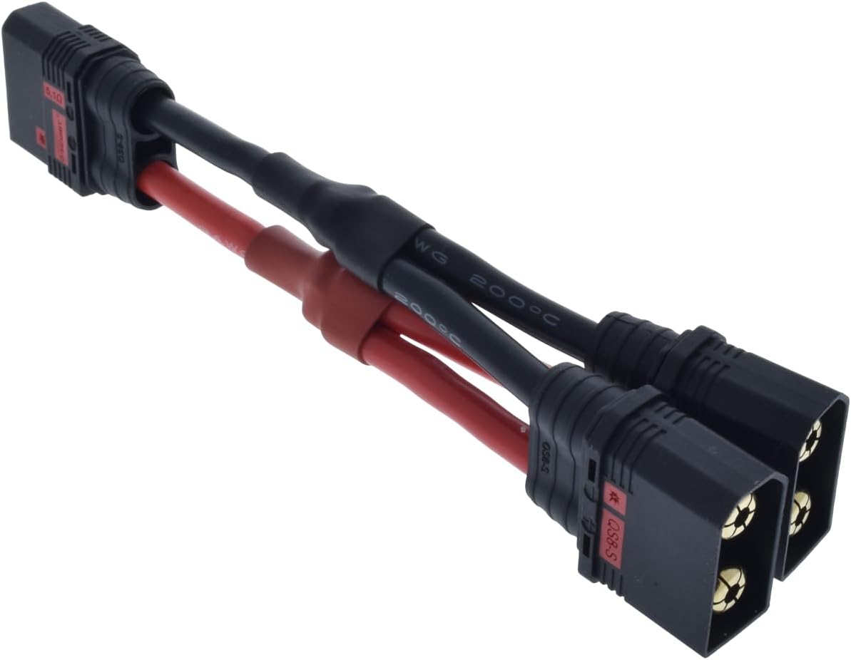 QS8 / QS8-S Parallel Adapter - 10CM 8awg Wire - Double Capacity