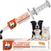 Activated Charcoal First Aid Kit -Emergency Support for Dogs, Cats & Puppies, Natural Charcoal Formula for Digestive Balance, Camping & Home Essential Oral Anti Diarrhea Digestive (60ml 1Tubes)