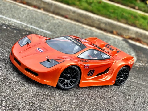 MCLAREN 2 1/8 SCALE GT CLEAR RC CAR BODY 2MM